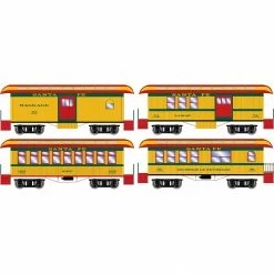 Athearn N 34' Old Time Overton Passenger Set, ATSF (4) for Passenger Cars