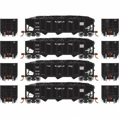 Athearn HO RTR 40' 3-Bay Ribbed Hopper with Load, CG (4) for Freight Cars