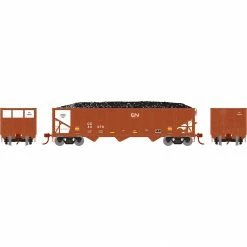 Athearn HO RTR 40' 3-Bay Ribbed Hopper with Load, CC #40079 for Freight Cars