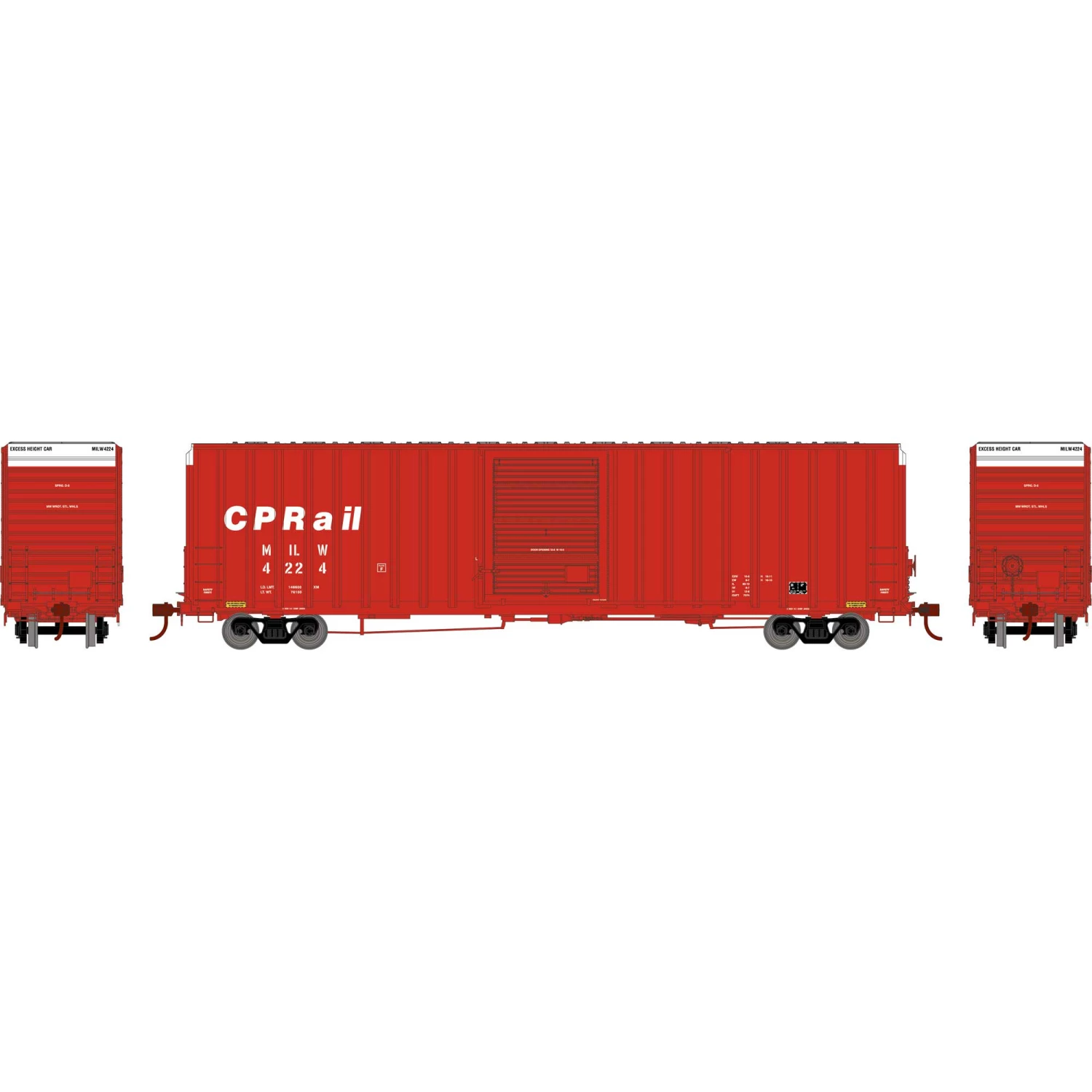 Athearn HO RTR FMC 60' Hi-Cube Ex-Post Box, MILW #620 for Freight Cars