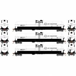 Athearn HO RTR 62' Tank, AMPX (3) for Freight Cars