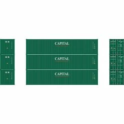 Athearn HO 40' Low Cube Container, CLHU #1 (3) for Freight Cars