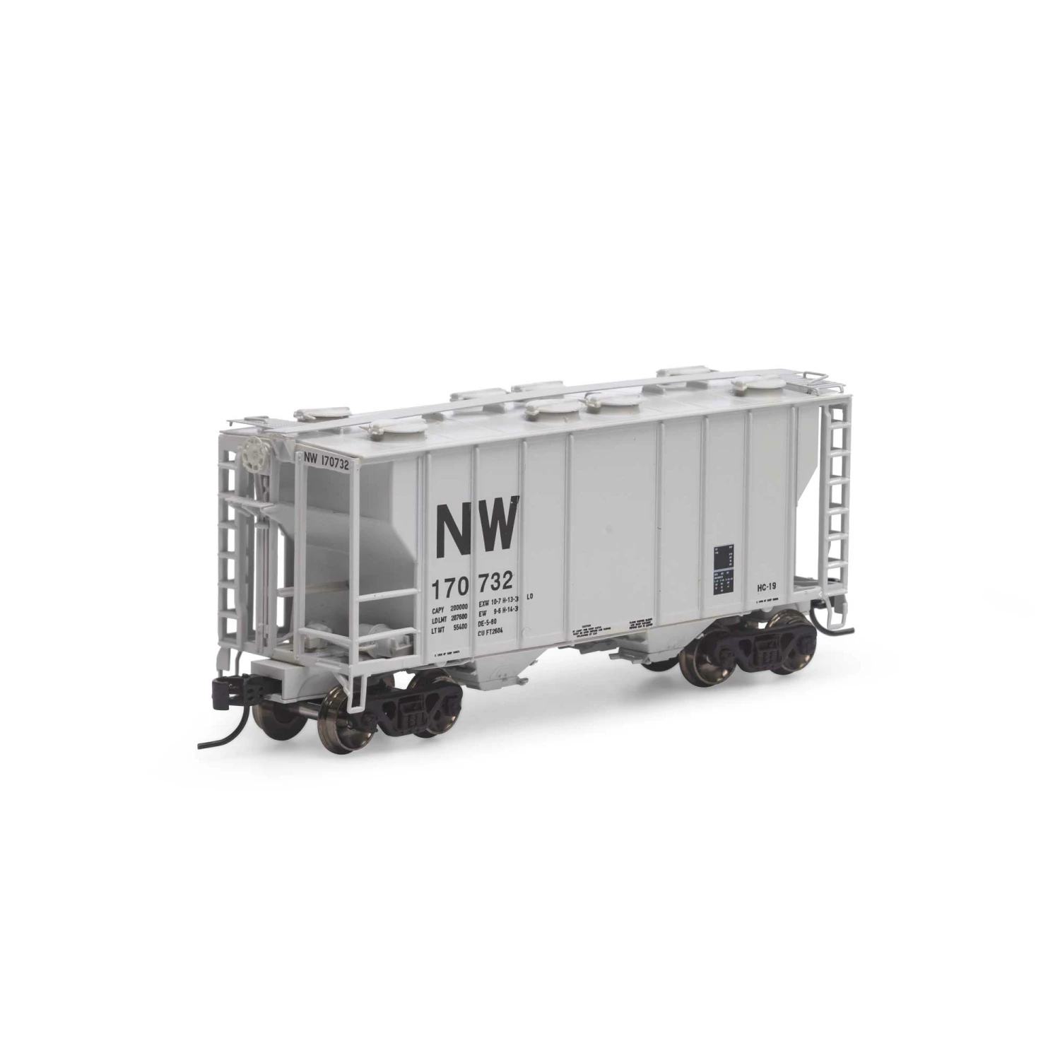 Athearn N PS-2 2600 Covered Hopper, N&W #170732 for Freight Cars