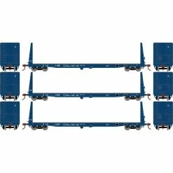 Athearn HO RTR 60' Bulkhead Flat, CLC (3) for Freight Cars