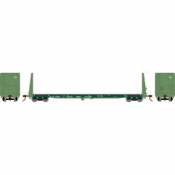 Athearn HO RTR 60' Bulkhead Flat, PGE #16099 for Freight Cars
