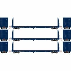 Athearn HO 60' Bulkhead Flat MRL #62007, 62012, 62019 (3) for Freight Cars