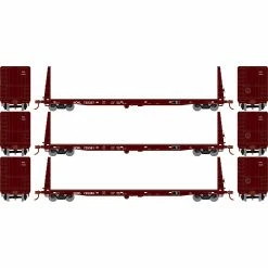 Athearn HO 60' Bulkhead Flat, NOKL #725357, 725361, 725383 (3) for Freight Cars