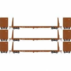 Athearn HO 60' Bulkhead Flat, SP #509349, 509381, 509440 (3) for Freight Cars