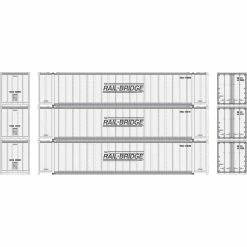 Athearn N 48' Container, Rail Bridge #1 (3) for Freight Cars