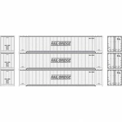 Athearn N 48' Container, Rail Bridge #2 (3) for Freight Cars