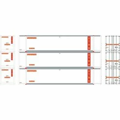 Athearn N 48' Container, XTRA #1 (3) for Freight Cars