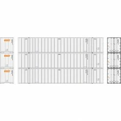 Athearn N 53' Stoughton Containers, Schneider # 1 (3) for Vehicles & Containers