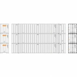 Athearn N 53' Stoughton Containers, Schneider # 2 (3) for Vehicles & Containers