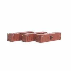 Athearn N 40' Corrugated HC Container, MSC/Florens #1 (3) for Freight Cars