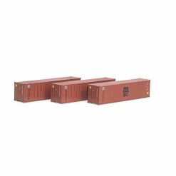 Athearn N 40' Corrugated HC Container, MSC/Florens #2 (3) for Freight Cars