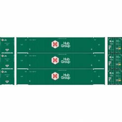 Athearn N 53' CIMC Container, HUB Group/Greener Paint (3) for Freight Cars