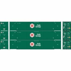 Athearn N 53' CIMC Container, HUB Group (3) for Freight Cars
