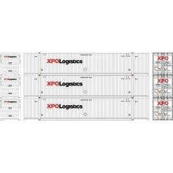 Athearn N 53' CIMC Container, XPO #1 (3) for Freight Cars