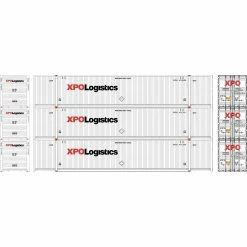 Athearn N 53' CIMC Container, XPO #2 (3) for Freight Cars