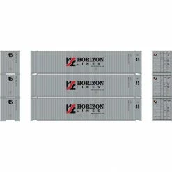 Athearn N 45' Container, Horizon Lines #2 (3) for Freight Cars