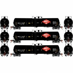 Athearn N 30,000-Gallon Ethanol Tank, MWTX #1 (3) for Freight Cars