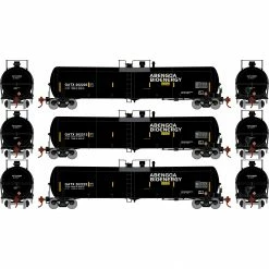 Athearn N 30,000-Gallon Ethanol Tank, GATX #3 (3) for Freight Cars
