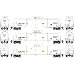 Athearn N 30,0000-Gallon Ethanol Tank, UTLX #1 (3) for Freight Cars