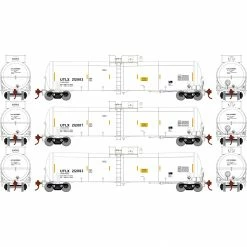 Athearn N 30,000-Gallon Ethanol Tank, UTLX #2 (3) for Freight Cars