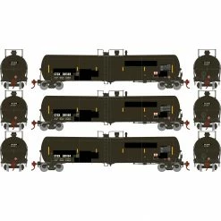 Athearn N 30,000-Gallon Ethanol Tank, CTCX #3 (3) for Freight Cars