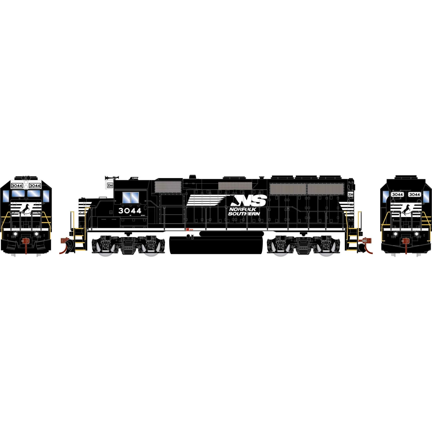 Athearn HO GP40-2 Locomotive, NS #3044 for Locomotives