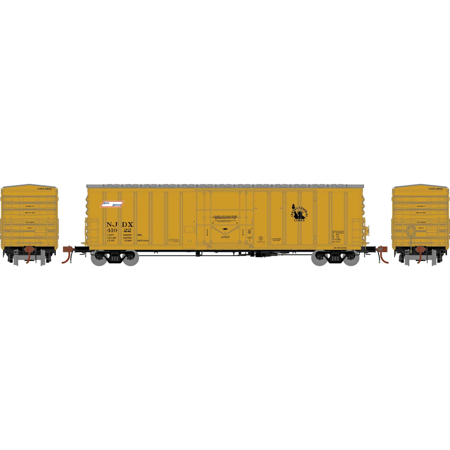 Athearn HO 50' NACC Box, CNJ #41022 for Freight Cars