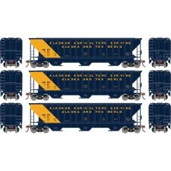 Athearn HO RTR PS 4740 Covered Hopper, AACX (3) for Freight Cars