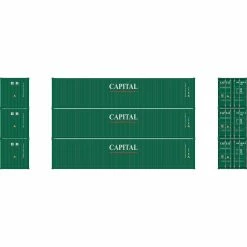 Athearn N 40' Low Cube Container, CLHU #2 (3) for Freight Cars