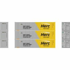 Athearn N 40' Low Cube Container, EASU #2 (3) for Freight Cars