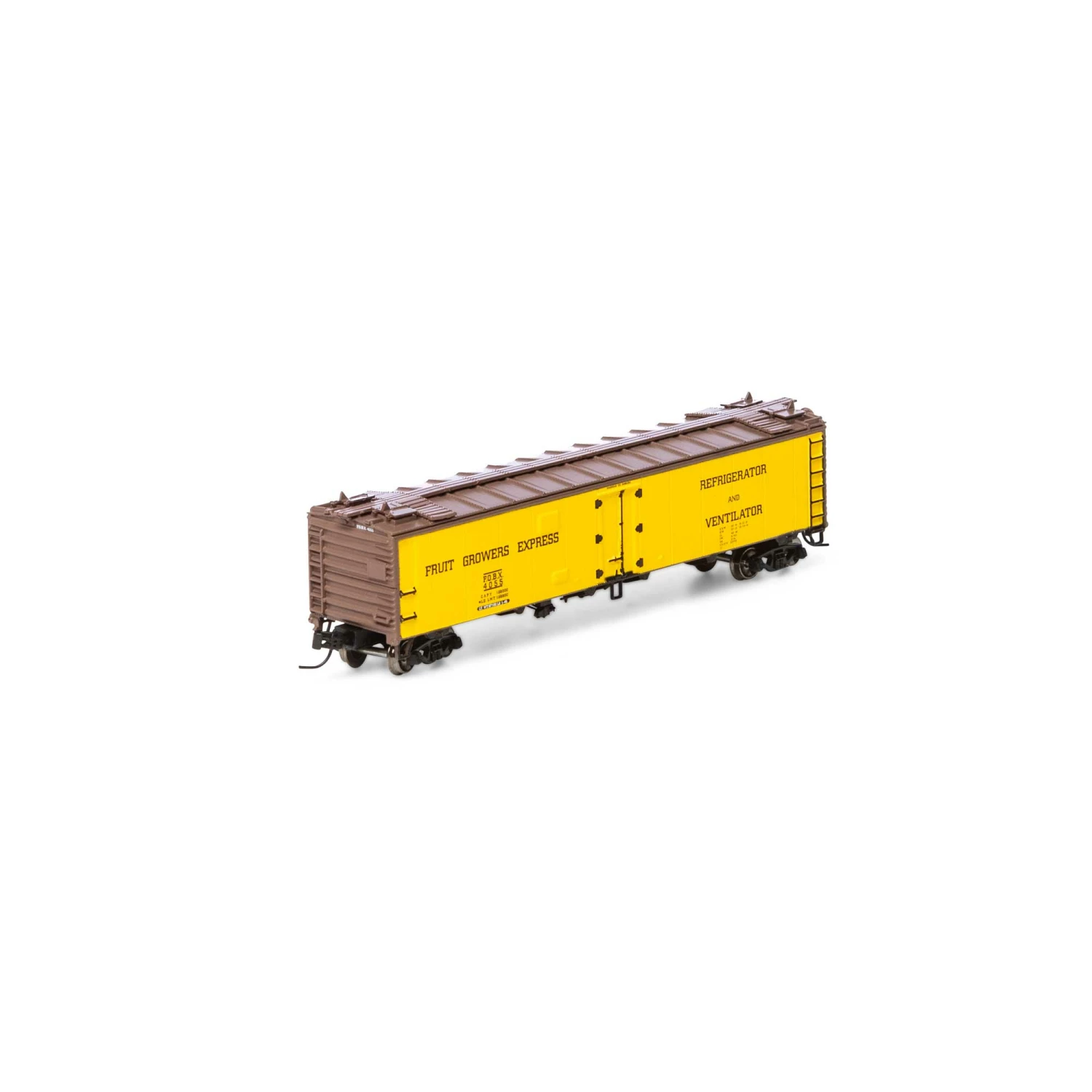 Athearn N 50' Ice Bunker Reefer FOBX #4055 for Freight Cars