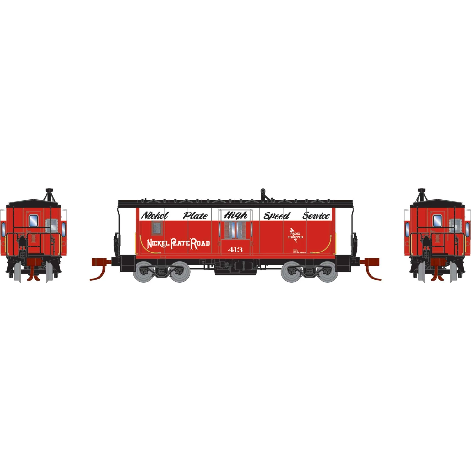 Athearn N Bay Window Caboose, NKP #413 for Cabooses