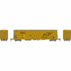 Athearn N 57' Mechanical Reefer, BNFE/Yellow/Ex-SLSF #9724 for Freight Cars