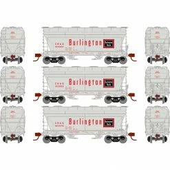 Athearn N ACF 2970 Covered Hopper, CB&Q (3) for Freight Cars