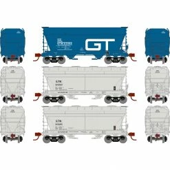 Athearn N ACF 2970 Covered Hopper, GT&W (3) for Freight Cars