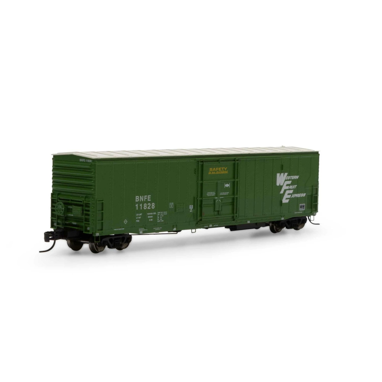 Athearn N 57' Mechanical Reefer with Sound, BNFE/Green #11828 for Freight Cars