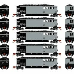 Athearn N Bethgon Coalporter with Load, BNSF #2 (5) for Freight Cars