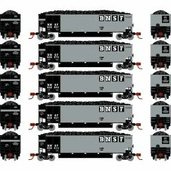 Athearn N Bethgon Coalporter with Load, BNSF #3 (5) for Freight Cars