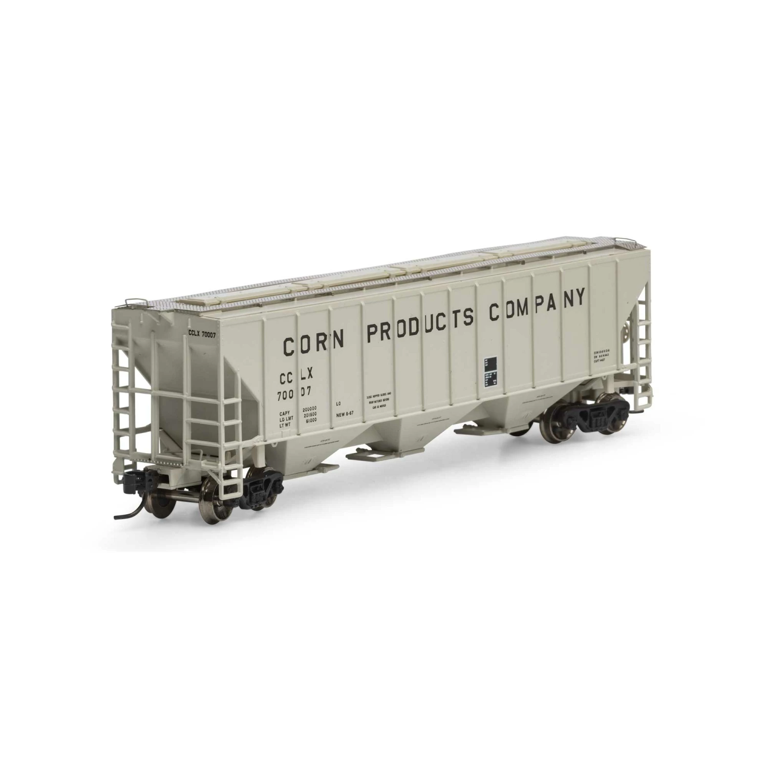 Athearn N PS 4427 Covered Hopper CCLX #70007 for Freight Cars