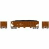 Athearn N 40' 3-Bay Ribbed Hopper with Load, CR #435018 for Freight Cars