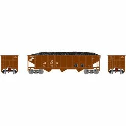 Athearn N 40' 3-Bay Ribbed Hopper with Load, CR #435018 for Freight Cars