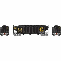 Athearn N 40' 3-Bay Ribbed Hopper with Load, B&O #10189 for Freight Cars