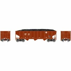 Athearn N 40' 3-Bay Ribbed Hopper with Load, BNSF #618002 for Freight Cars