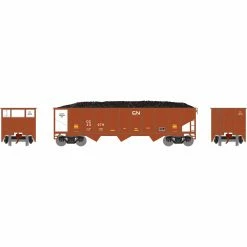 Athearn N 40' 3-Bay Ribbed Hopper with Load, CC #40079 for Freight Cars