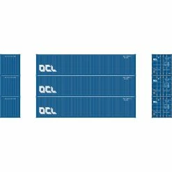 Athearn HO 40' Corrugated Low-Cube Container, OCLU #2 (3) for Vehicles & Containers