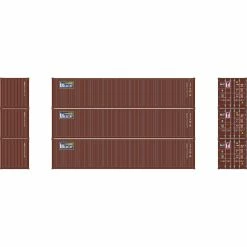 Athearn HO 40' Corrugated Low-Cube Container, Beacon #2(3) for Vehicles & Containers
